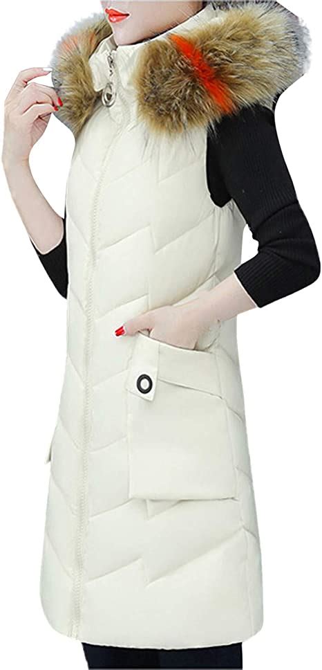 Wuai Women Oversized Packable Sleeveless Outwear Puffer Long Jacket