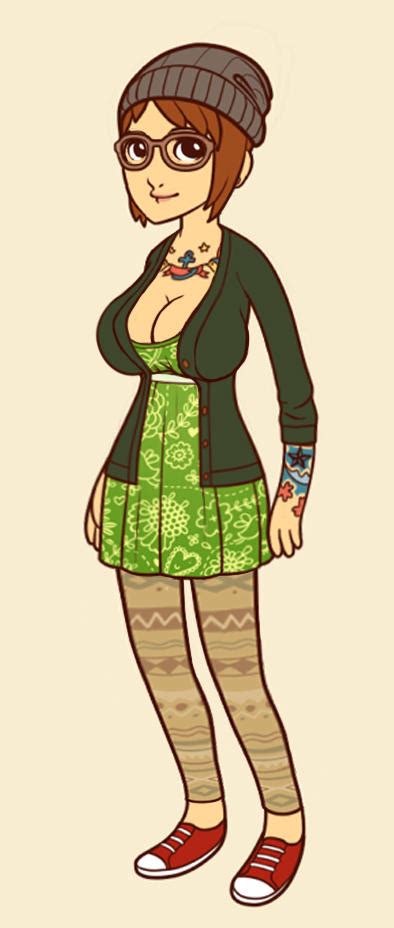 Busty Hipster Girl 156r By Notamaniac On Deviantart
