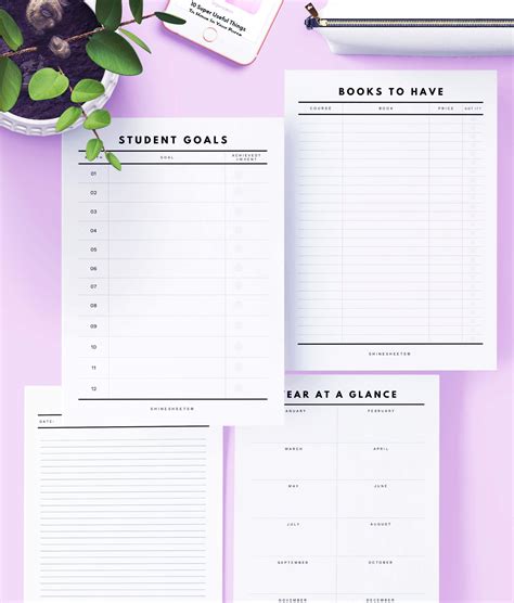 Cute Study Planner Template