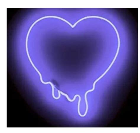 Melted Heart Purple Neon Sign In 2021 Neon Wall Art Neon Signs Neon