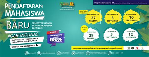 Pendaftaran Mahasiswa Baru UNAS Gelombang 8-10 Semester Ganjil T.A