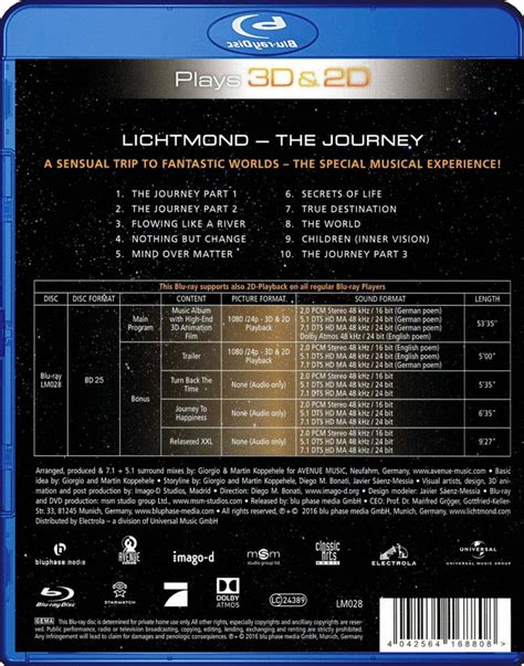 Lichtmond The Journey 3d 2d Blu Ray Video Relax