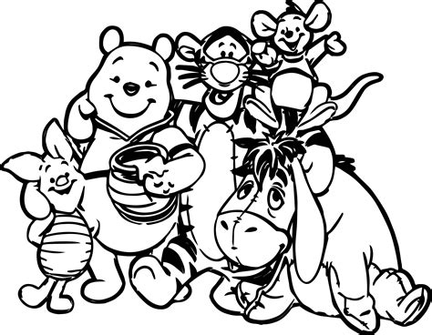 Shopinstantdownload 4.5 out of 5 stars (18) awesome Winnie The Pooh Friends Coloring Page | Coloring ...