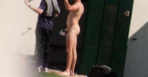 Spy Cam Dude Out There Naked Welcoming Teammates Into The Locker
