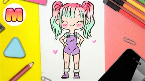 Como Dibujar Una Chica Kawaii Dibujos Kawaii Faciles Como Dibujar