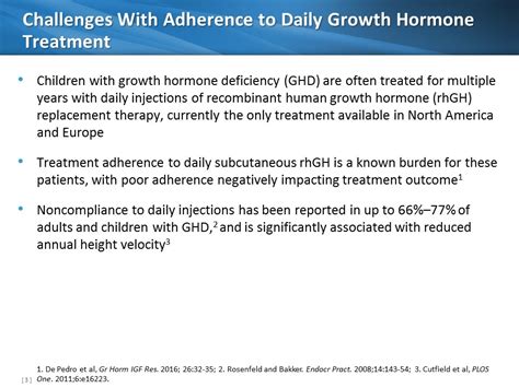 In most people, growth hormone deficiency is caused by a benign tumor on the pituitary gland (pituitary adenoma) or by treatment of an adenoma with surgery or radiotherapy. Slide 3