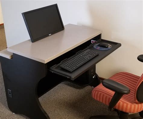 2021 Computer Desk With Recessed Monitor Computer Station Nation