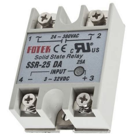 Solid State Relay Module Ssr 25da Output Switching 25a 250v 24 380vac