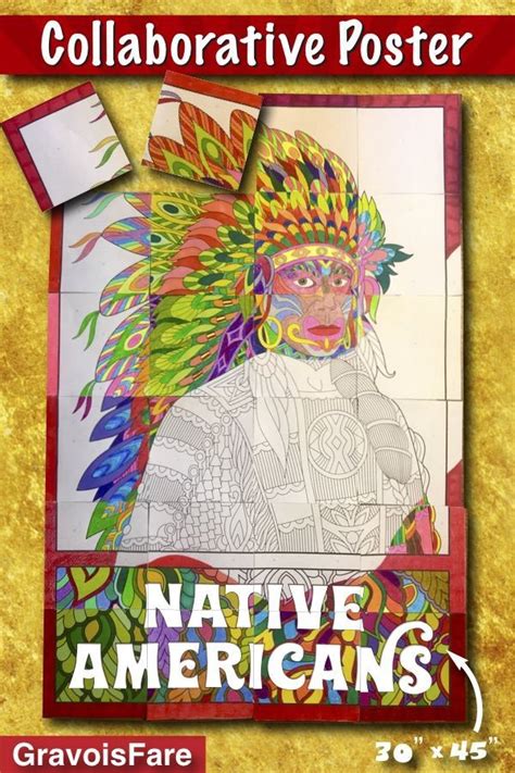 Native American Project Collaborative Poster Activity And Bulletin