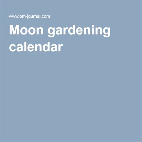Moon Gardening Calendar 2021 Garden Calendar Planting Gardening By