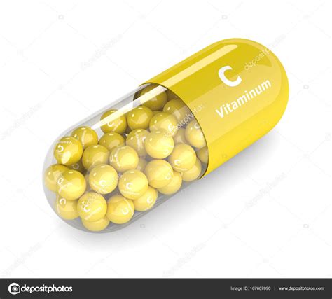 3d Render Of Vitamin C Pill With Granules Stock Photo By ©ayo888 167667090