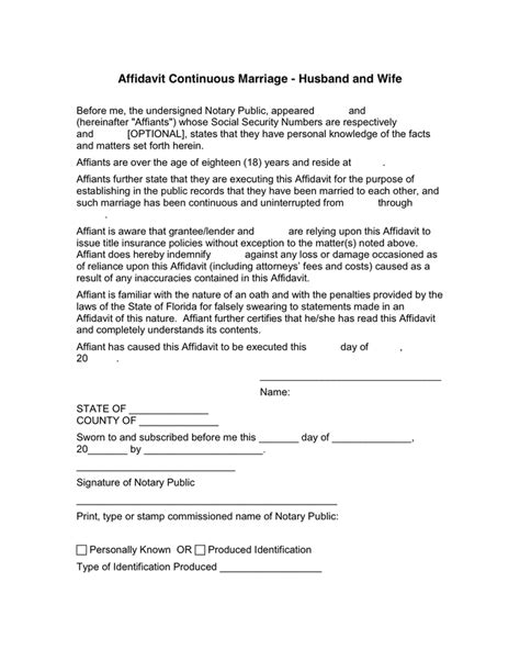 What Is A Marriage Affidavit With Pictures Kulturaupice