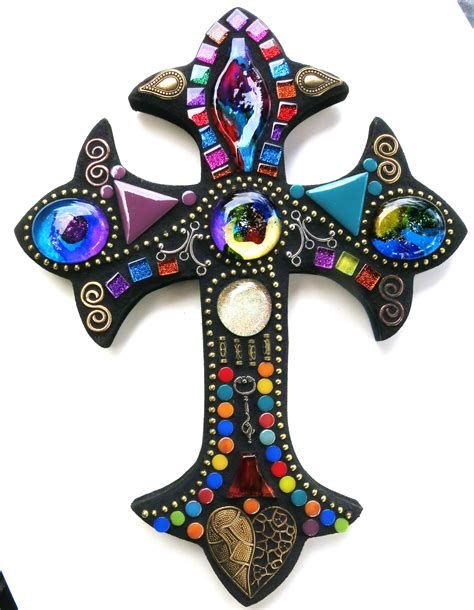 Custom Cross Created By Tina Wise Crackin Mosaics Cross Paintings