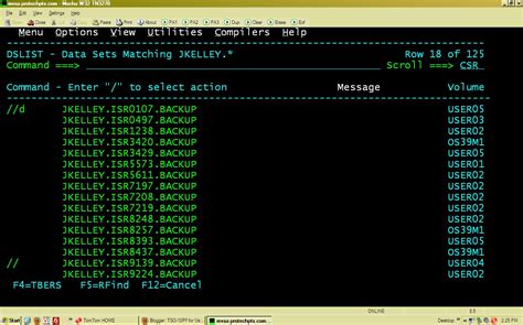 Tsoispf For Users Block Commands On A Dslist Screen