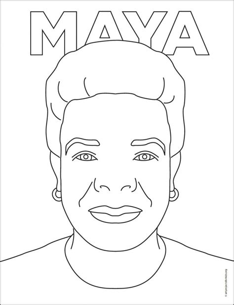 Remarkable Women Easy How To Draw Maya Angelou And Maya Angelou