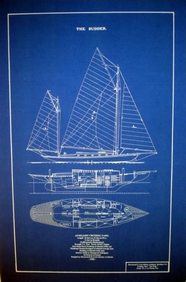 Sailboat Blueprints Art Home Built Boats