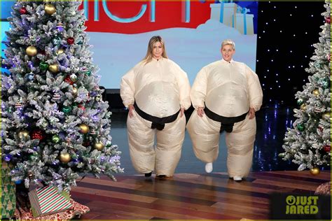 jennifer aniston and ellen degeneres bring hilarity to new heights with sumo suit dance charades