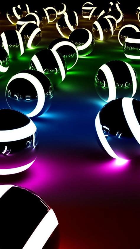 3d Iphone Wallpaper For Iphone 5 5c 5s 640x1136 3d Balls Colourful