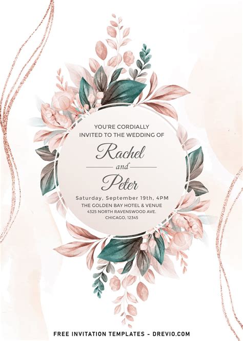 7 Floral Wreath Wedding Invitation Templates Download Hundreds Free