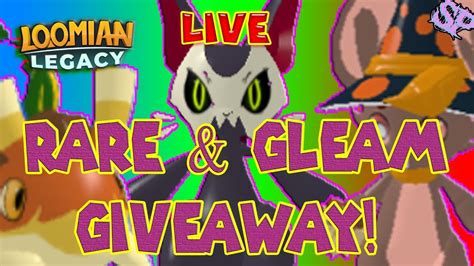 🔴 Rare And Gleam Giveaway Loomian Legacy Roblox 2019