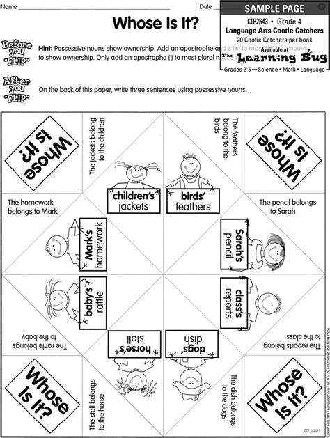 To make a noun possessive, add apostrophe and s ('s) . Possessive Nouns 2nd Grade Games - possessive nouns ...