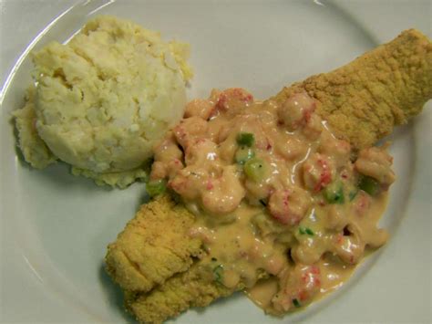 For a traditional fish fry, serve catfish with the hushpuppies, tartar sauce, and coleslaw. Fried Catfish topped with Crawfish Au Gratin Sauce ...