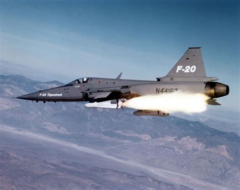 Northrop F 20 Reg No N4416t In Flight Firing A Agm 65 Maverick
