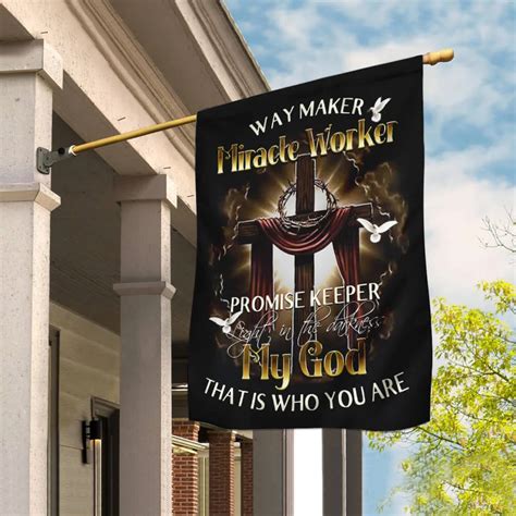 Way Maker Miracle Worker My God Double Sided Garden Flags Tiniven