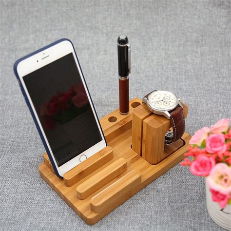 Wood Smartphone Stand Pen Stand Pen Holder Phone Stand Phone Stand