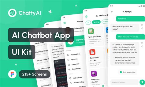 Chattyai Ai Chatbot App Ui Kit Like Chatgpt Figma Community