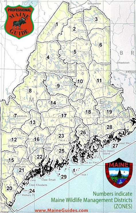 Maine Hunting Zone Maps Maine Wildlife Management Zones