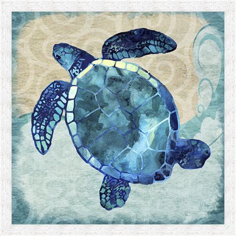 Ashton Wall D Cor Llc Coastal Sea Turtle Framed Graphic Art Wayfair