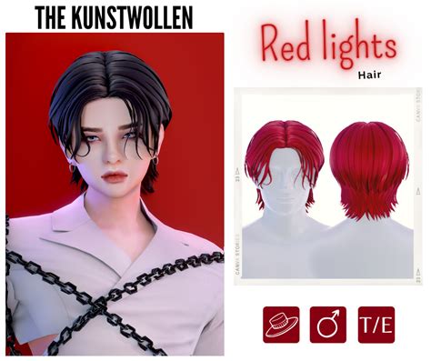 Red Lights Hairstyle The Sims 4 Catalog