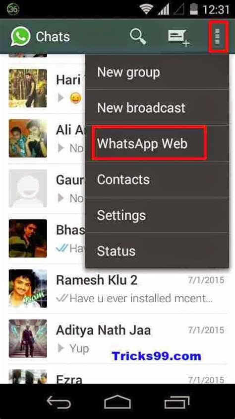 How To Open Whatsapp Web On Android Tablet Daxdex