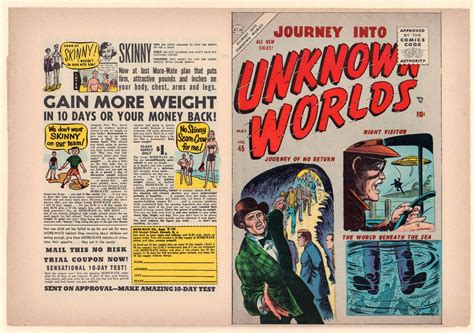 Journey into Unknown Worlds #45 Unused Comic Book Cover - Marvel (7.0
