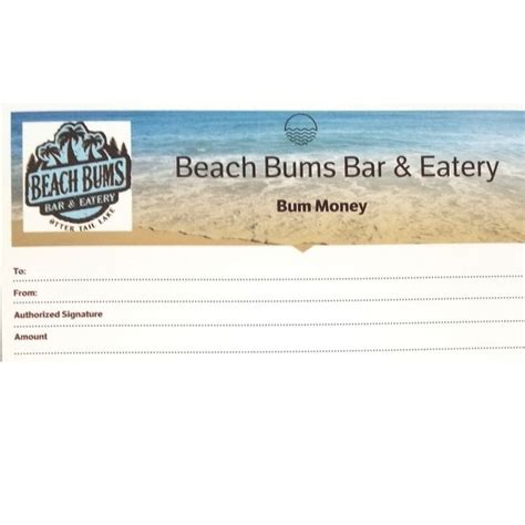 50 Beach Bums T Card