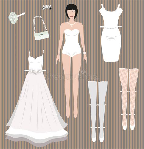 Paper Doll Dress Up Set Stock Illustrations Paper Doll Dress Up