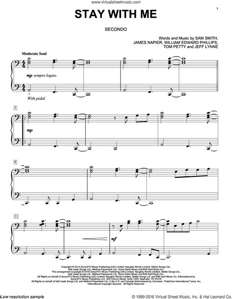 Stay With Me Sheet Music For Piano Four Hands Pdf