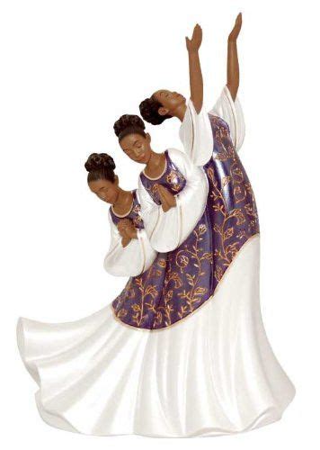 Giving Praise Purple Praise Dancer Figurine Black Women Art