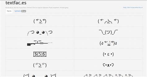 Textfac Es Unicode Text Face List