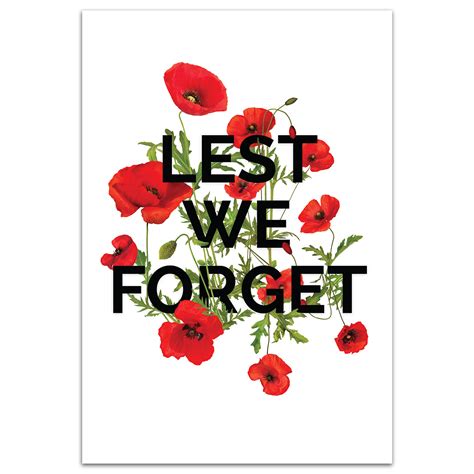 Lest We Forget Poster - white - Shop | Legion Magazine