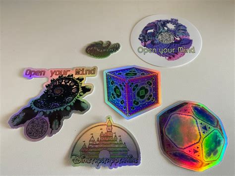 Holographic Psychedelic Sticker Bundle Trippy Everything Etsy