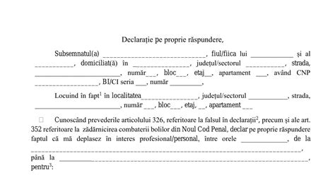 Model Declaratie Pe Proprie Raspundere Om2pdf Docdroid