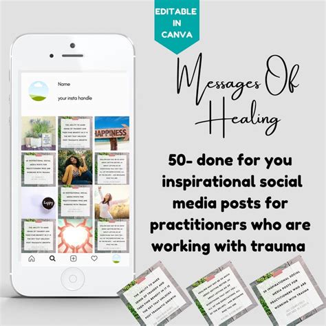 Social Media Posts For Therapists And Wellness Professionals Etsy
