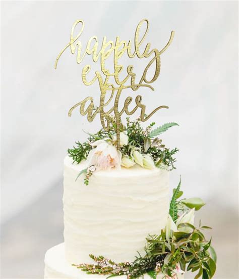 Rustic Happily Ever After Wedding Cake Topper Cake Toppers Etsy