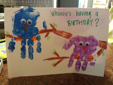 Happy Birthday Handprint Card