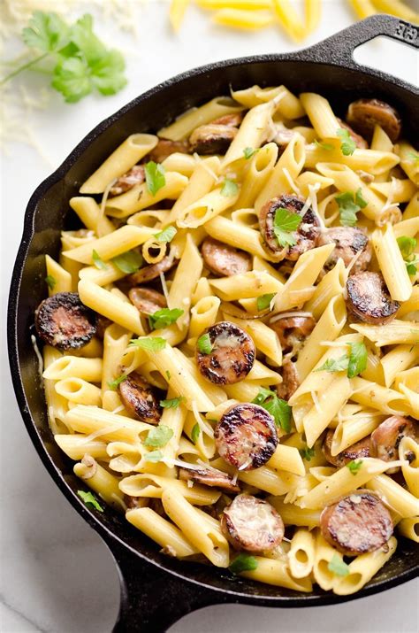 This creamy, decadent, and garlicky apple chicken sausage pasta is accented with mushrooms and peas and can be thrown together in just 30 minutes. 10 Stylish Chicken Apple Sausage Recipe Ideas 2020