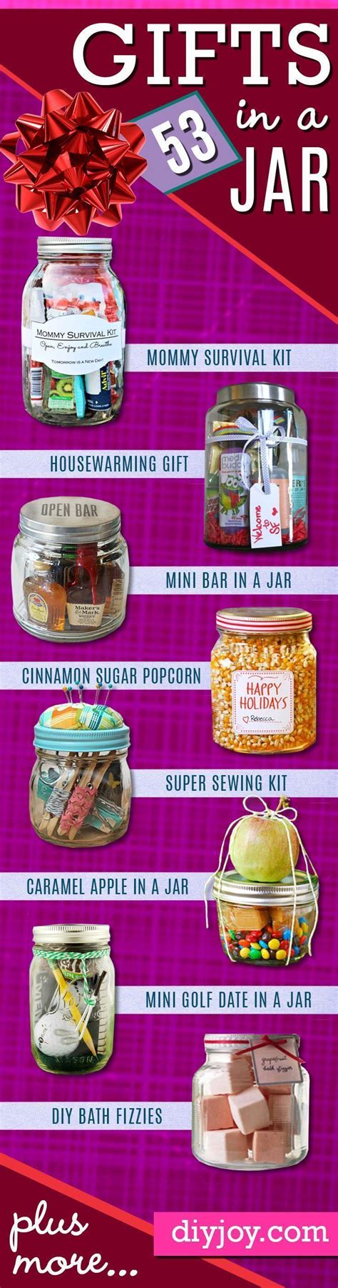 Diy last minute gift ideas for everyone | easy 50 reason mason jar birthday gift. 53 Coolest DIY Mason Jar Gifts + Other Fun Ideas in A Jar ...