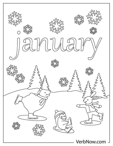 Free JANUARY Coloring Pages Book For Download Printable PDF VerbNow