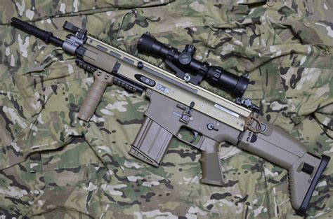 Free Wallpapers Fn Scar H Assault Rifle Machine Weapon Camouflage